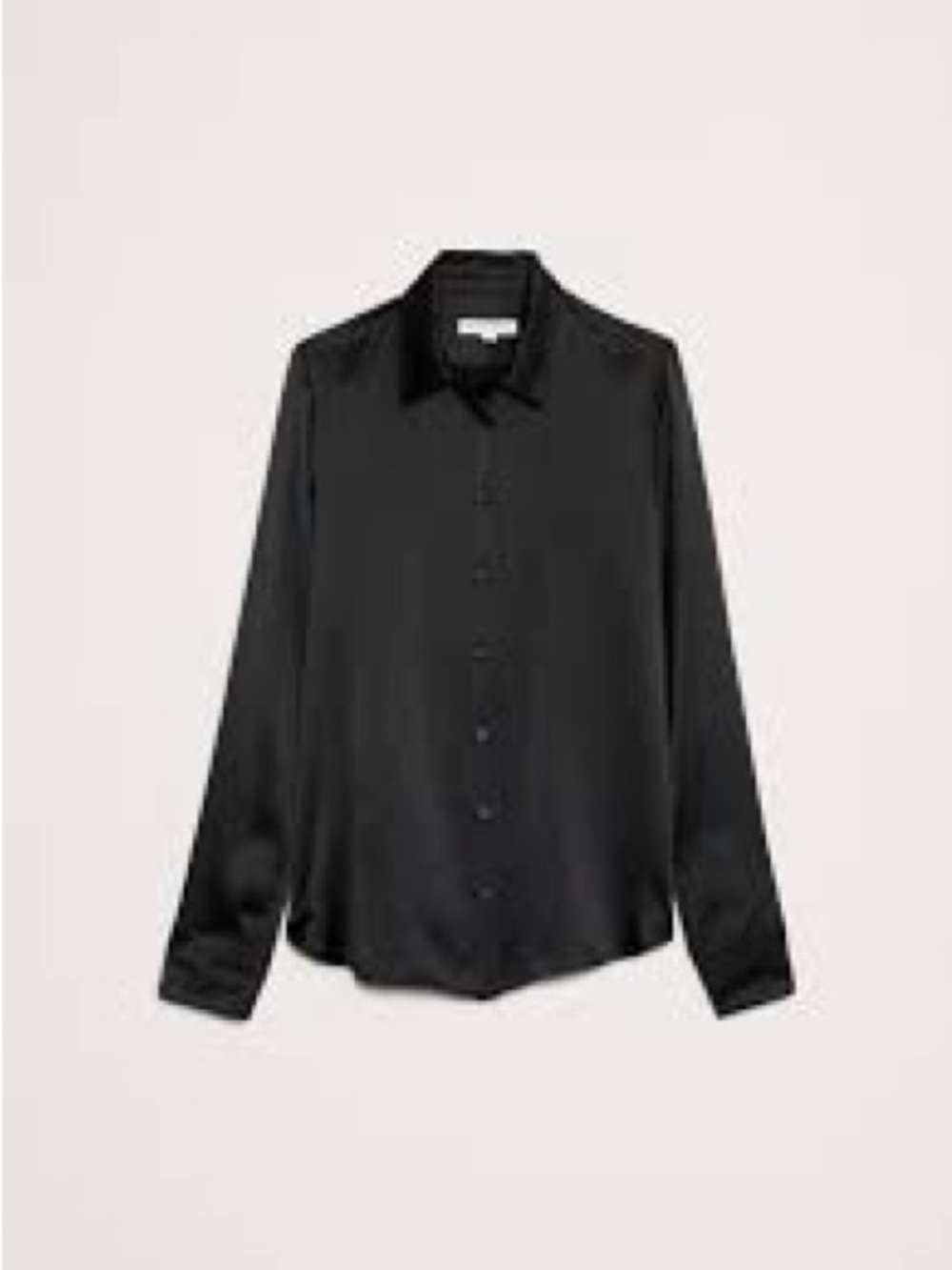 NWT Banana Republic  Black Button-Up Silky Shirt|M 🇺🇸July 4th sale 50% off